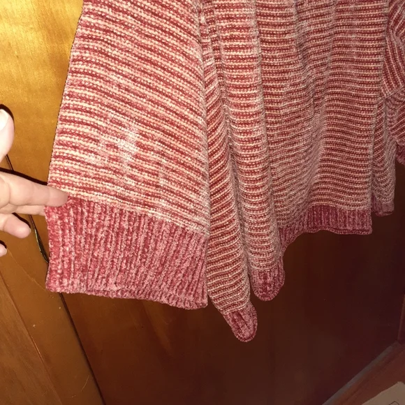 Woman Within Chenille Sweater 4X Terracotta and Cream 3/4 Sleeve Worn Once EUC - Picture 3 of 4